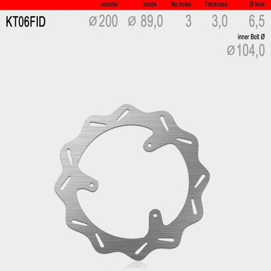 Bremsscheibe vorne WAVE fix KT06FID passend für Husqvarna und KTM