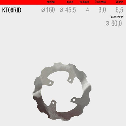 Bremsscheibe hinten WAVE fix KT06RID passend für Husqvarna und KTM