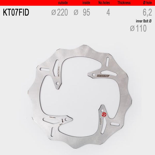 Bremsscheibe vorne WAVE fix KT07FID passend für GasGas und KTM