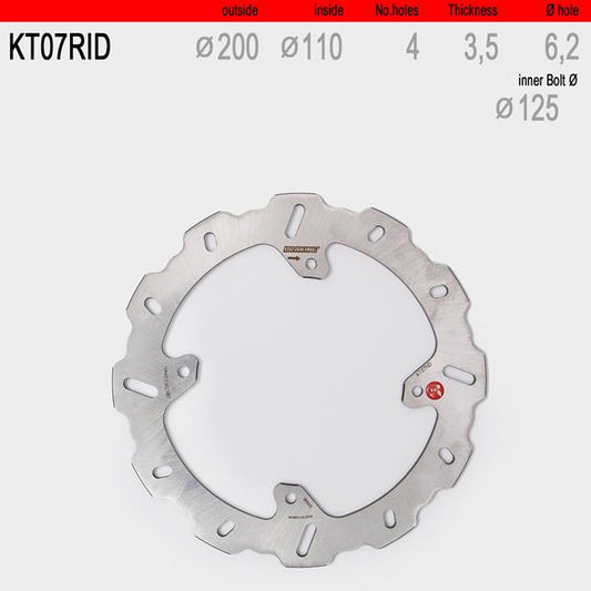Bremsscheibe hinten WAVE fix KT07RID passend für KTM