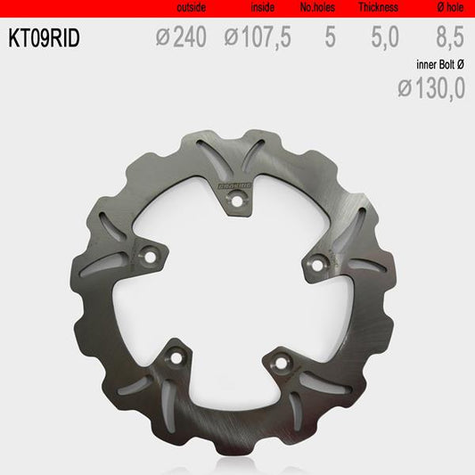 Bremsscheibe hinten WAVE fix KT09RID passend für Husqvarna und KTM