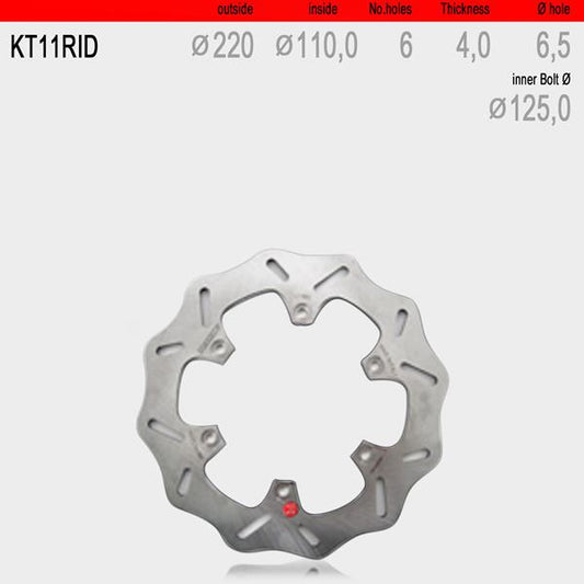 Bremsscheibe hinten WAVE fix KT11RID