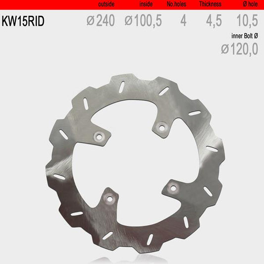 Bremsscheibe hinten WAVE fix KW15RID passend für Kawasaki