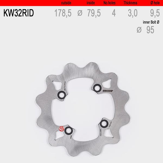 Bremsscheibe hinten WAVE fix KW32RID passend für Kawasaki und Suzuki