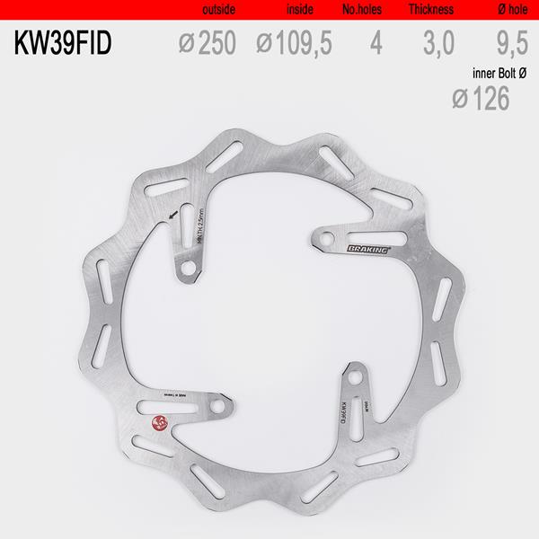 Bremsscheibe vorne WAVE fix KW39FID passend für Kawasaki