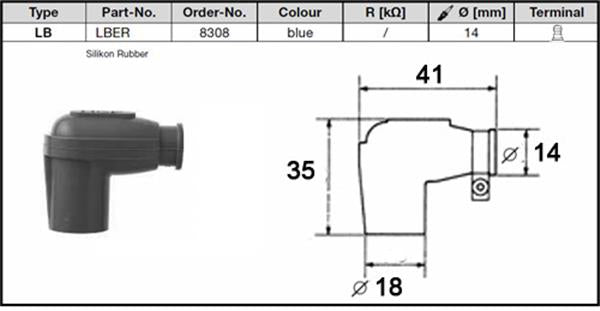 NGK Kerzenstecker LBER-B