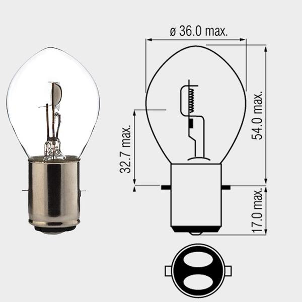 Lampe 6V 35/35W BA20D