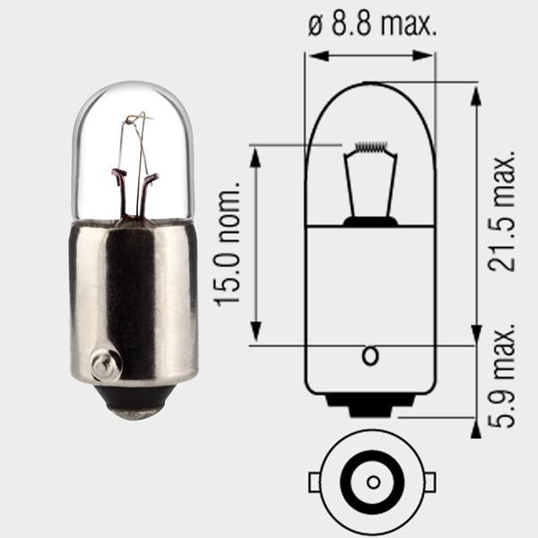Lampe 6V 4W BA9S