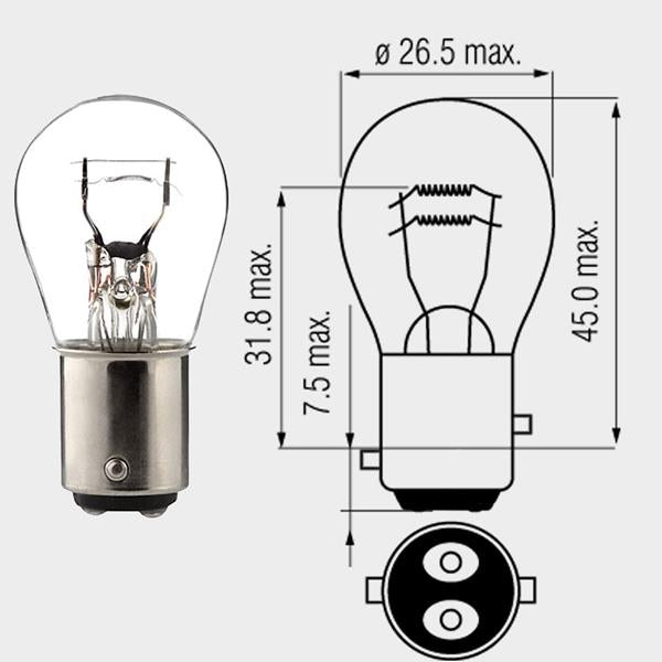 Lampe 6V 18/5W BAY15D