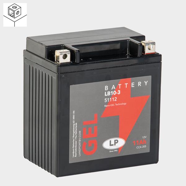 Landport Motorradbatterie LB10-3 12V 11Ah