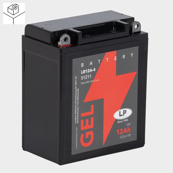 Landport Motorradbatterie LB12A-4 12V 12Ah
