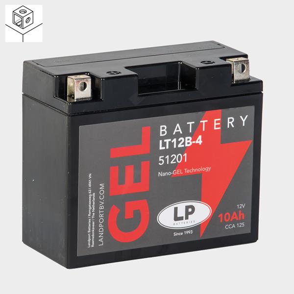 Landport Motorradbatterie LT12B-4 12V 10Ah
