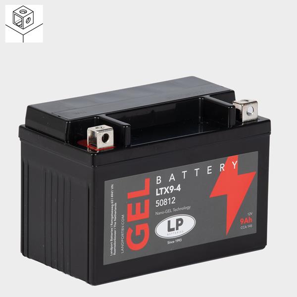 Landport Motorradbatterie LTX9-4 12V 9Ah