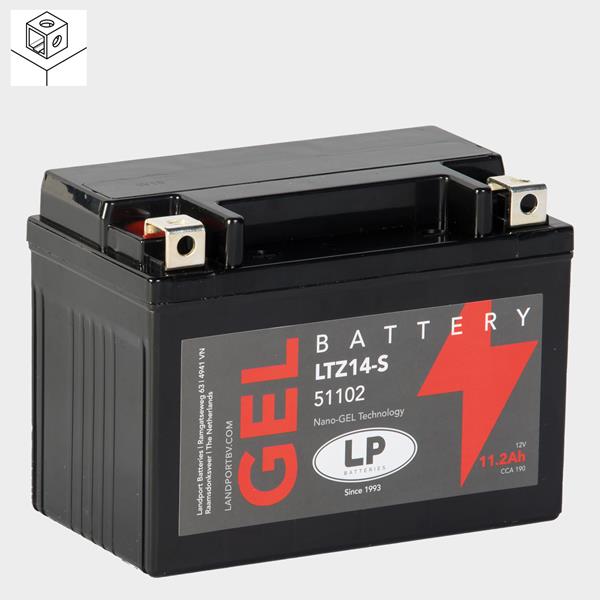 Landport Motorradbatterie LTZ14-S 12V 11,2Ah