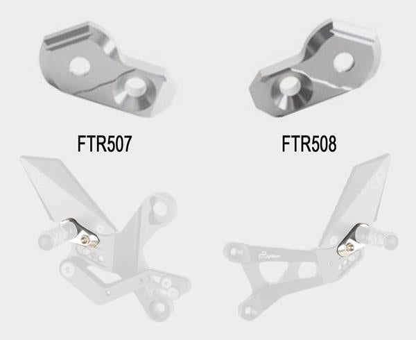 LighTech Fußrastenträger silber 1Stk.