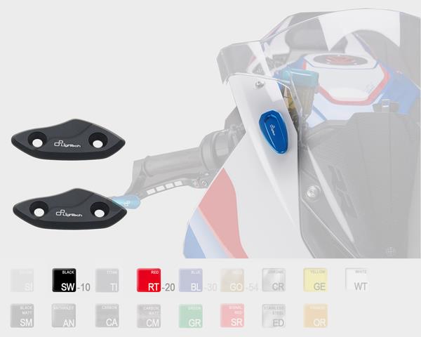 LighTech Spiegelabdeckungset schwarz passend für Aprilia