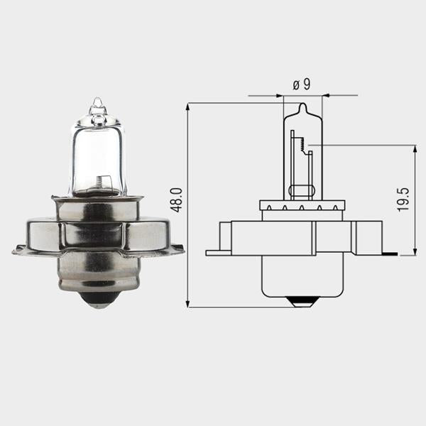 Halogenlampe 12V 15W P26S