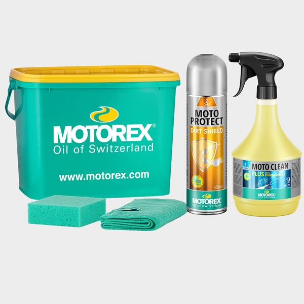 Motorex Moto Cleaning Kit im Eimer