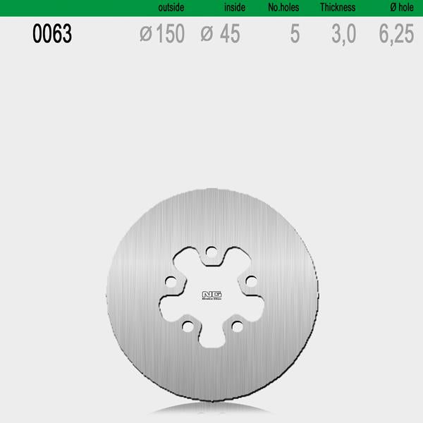 Bremsscheibe NG063 passend für GasGas