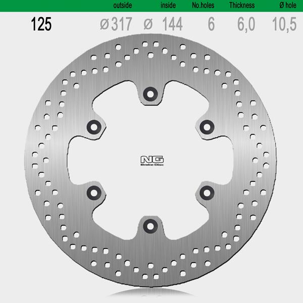 Bremsscheibe NG125 passend für Honda, Kymco und Triumph