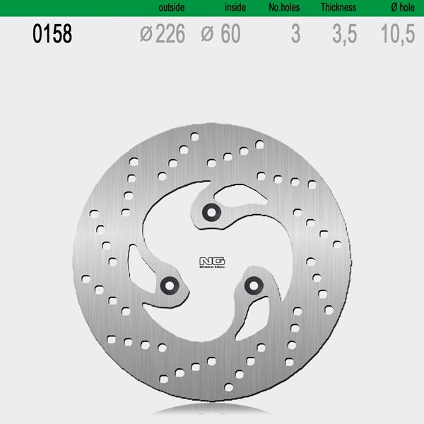 Bremsscheibe NG158 passend für Kymco