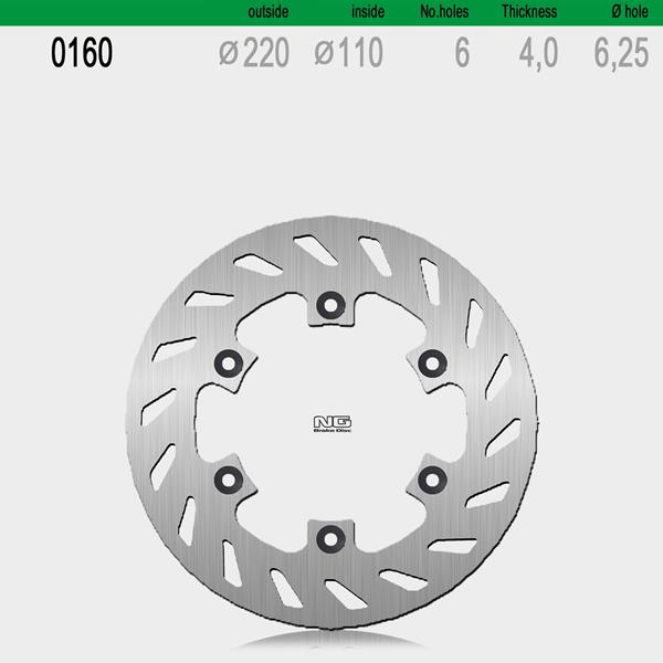 Bremsscheibe NG160 passend für Aprilia und Beta