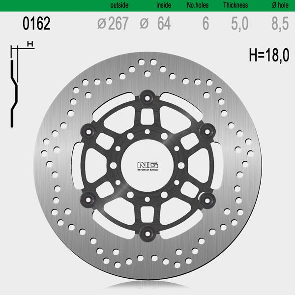 Bremsscheibe NG162 passend für Yamaha