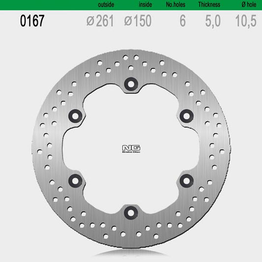 Bremsscheibe NG167 passend für Kawasaki