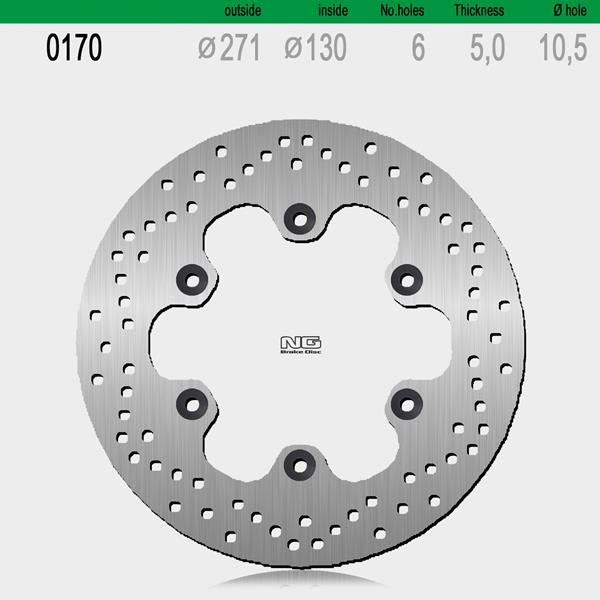 Bremsscheibe NG170 passend für Kawasaki