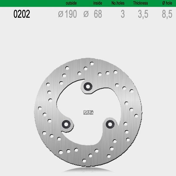 Bremsscheibe NG202 passend für Aprilia