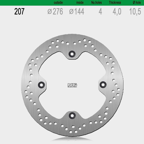 Bremsscheibe NG207 passend für Honda