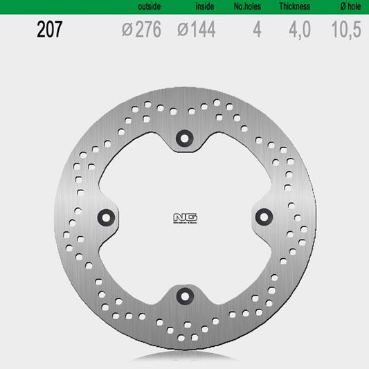 Bremsscheibe NG207 passend für Honda