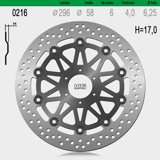 Bremsscheibe NG216 passend für Honda