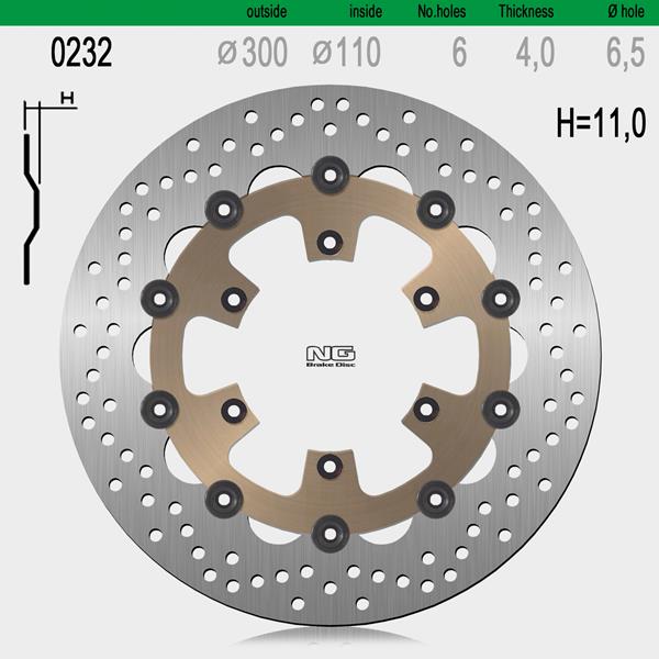 Bremsscheibe NG232 passend für Beta