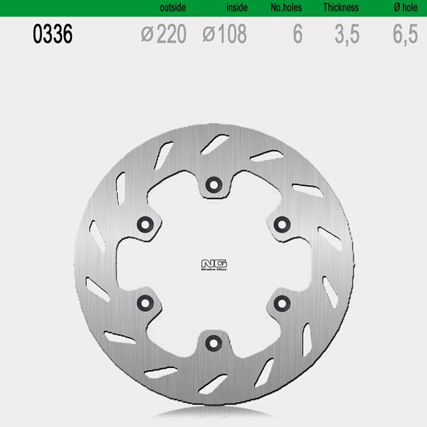 Bremsscheibe NG336 passend für Motorhispania und Rieju