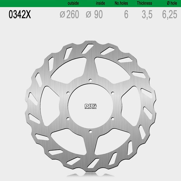 Bremsscheibe NG342X passend für Beta, Motorhispania und Peugeot