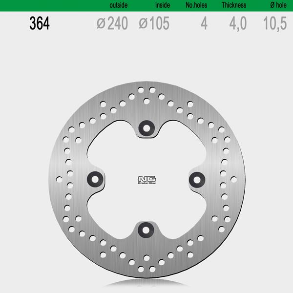Bremsscheibe NG364 passend für Honda