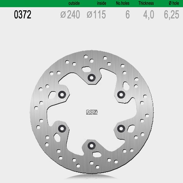 Bremsscheibe NG372 passend für Yamaha