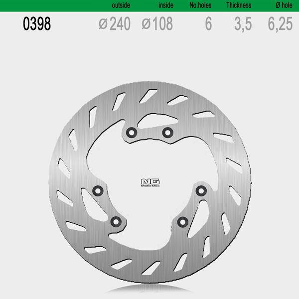 Bremsscheibe NG398 passend für HM und Sherco