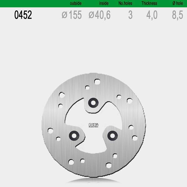 Bremsscheibe NG452 passend für Aprilia und Derbi