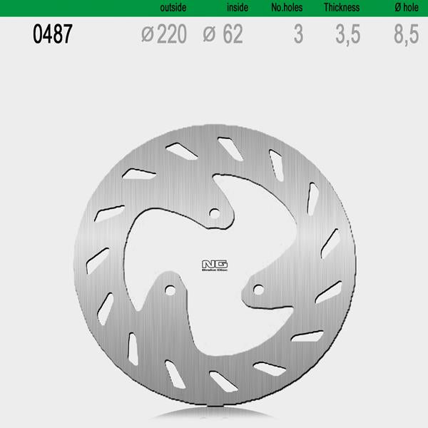 Bremsscheibe NG487 passend für Rieju und Sherco