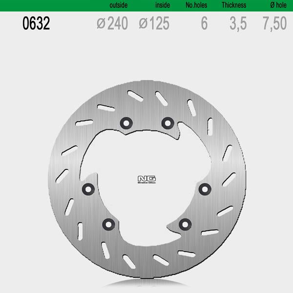 Bremsscheibe NG632 passend für Derbi