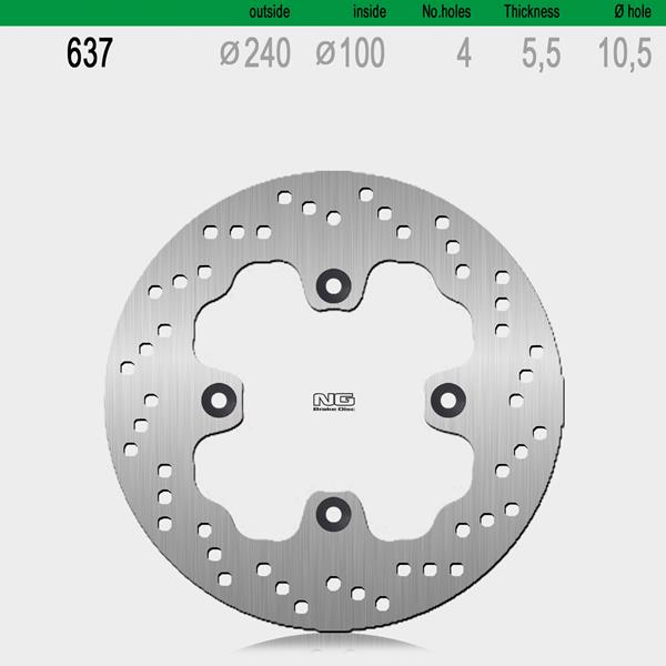 Bremsscheibe NG637 passend für Kawasaki