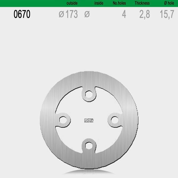 Bremsscheibe NG670 passend für Sherco