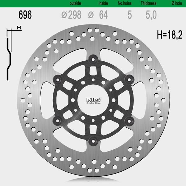 Bremsscheibe NG696 passend für Moto Morini und Yamaha