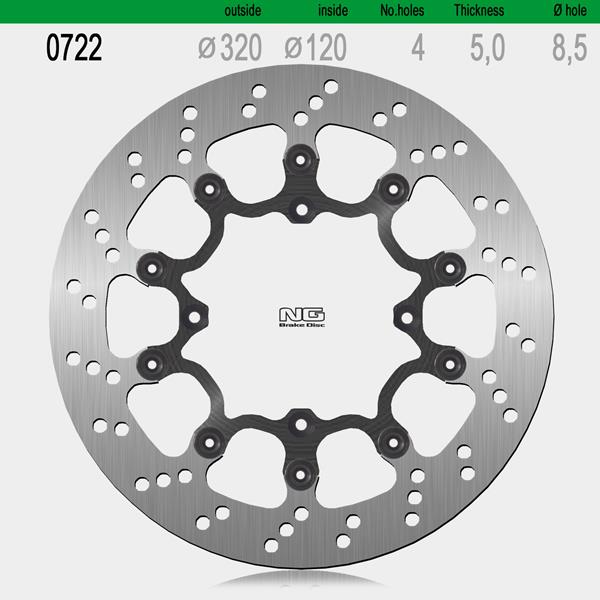 Bremsscheibe NG722 passend für Husqvarna und Sherco