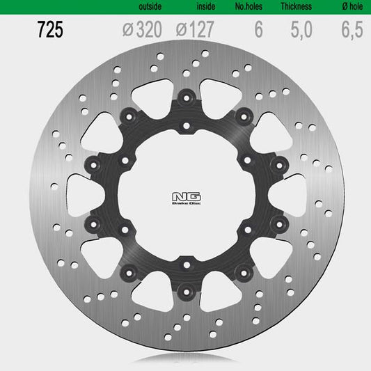 Bremsscheibe NG725 passend für Husaberg, Husqvarna und KTM