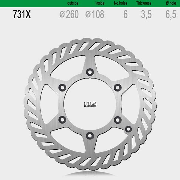 Bremsscheibe NG731X passend für GasGas