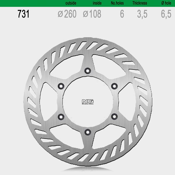 Bremsscheibe NG731 passend für GasGas