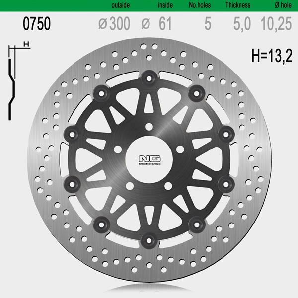 Bremsscheibe NG750 passend für Kawasaki
